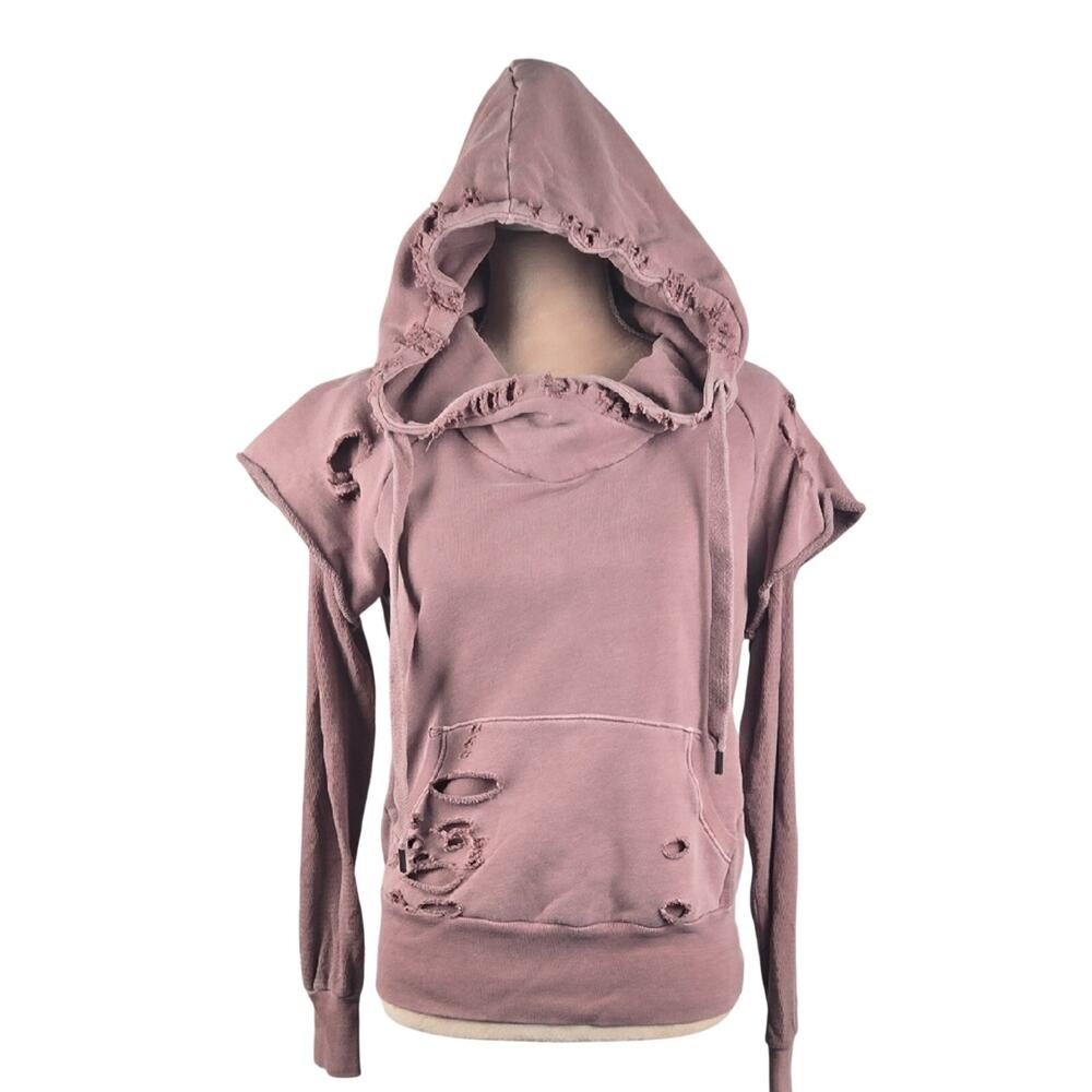 NSF Ray Hoodie Distressed Mauve Size XS